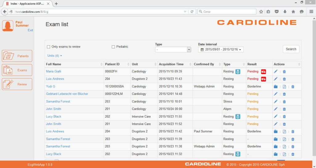 ECG WebApp ABPM